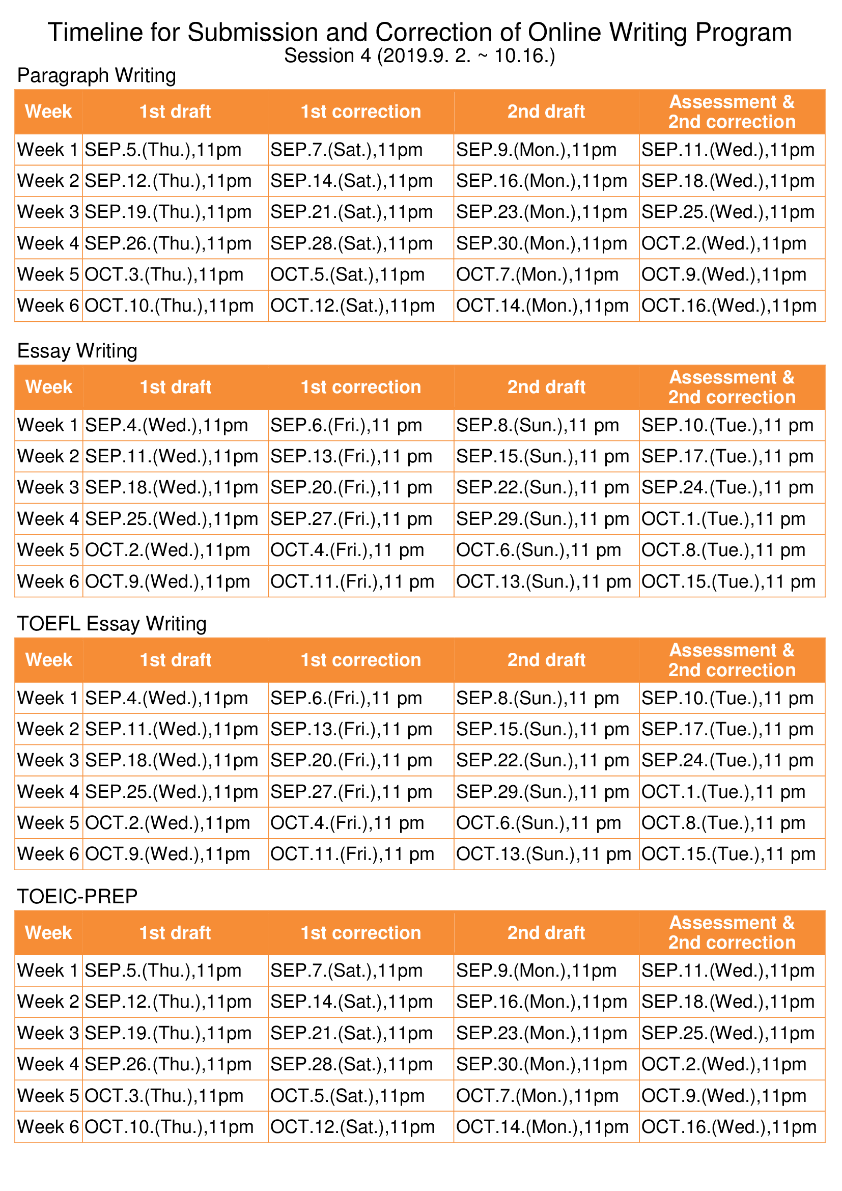 2019년4차(9월~10월) 온라인강좌 수강 안내문 & 스케줄 안내 첨부이미지